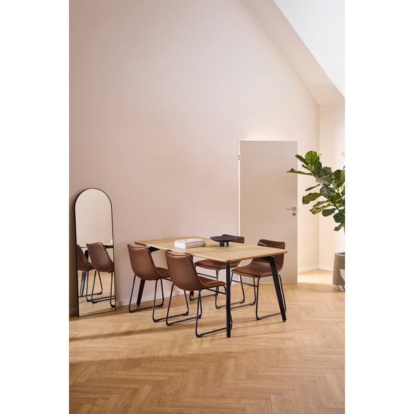 Étkezőasztal tölgyfa dekoros asztallappal 90x160 cm Cadiz – Actona-image-4