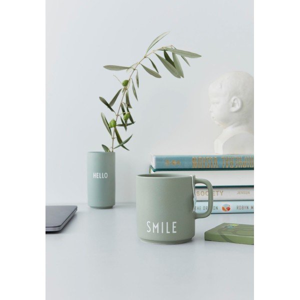 Smile zöld porcelánbögre - Design Letters-image-2