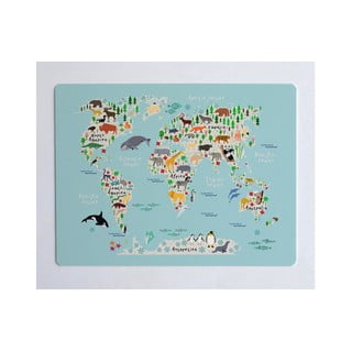 World Map könyökalátét, 55 x 35 cm - Little Nice Things