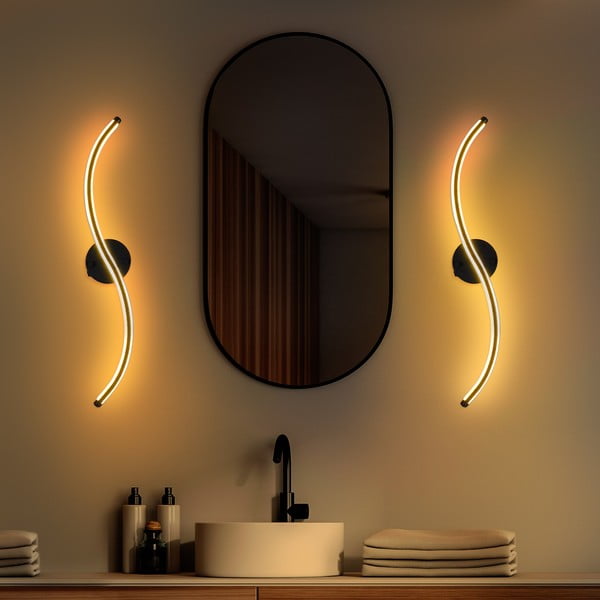 Fekete LED fali lámpa Yilan – Opviq lights-image-3