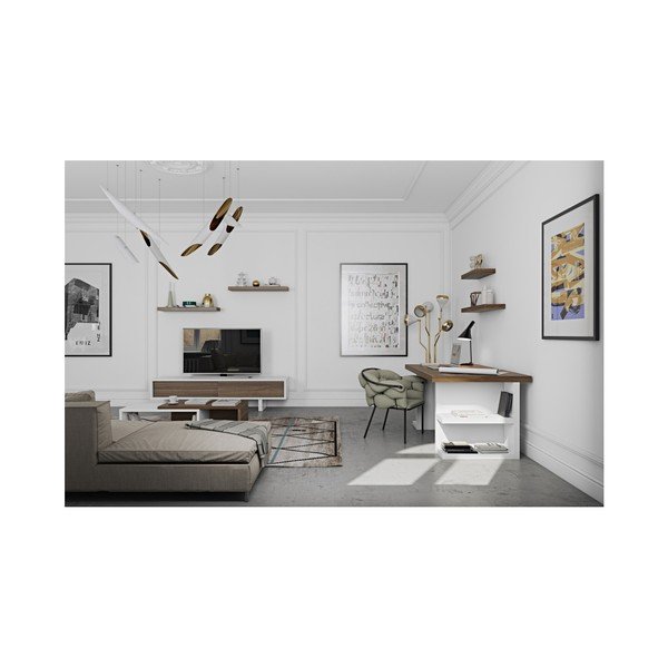 Multi barna íróasztal, hossz 160 cm - TemaHome-image-2