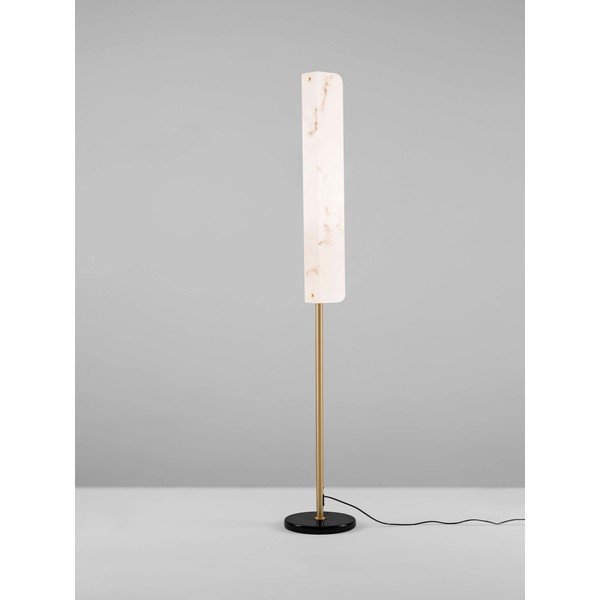 Krémszínű-sárgaréz színű LED állólámpa márvány dekorral (magasság 160 cm) Aider – Nova Luce-image-3