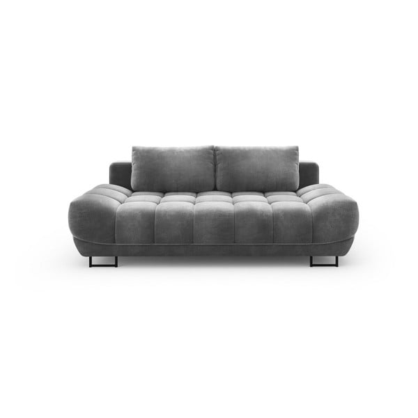 Cirrus szürke háromszemélyes kinyitható kanapé bársony kárpittal - Windsor & Co Sofas