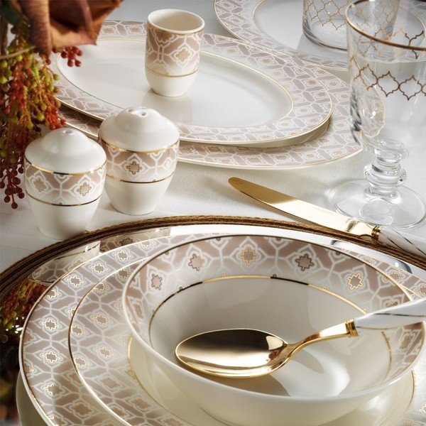 Kutahya Lola 28 részes porcelán tányérkészlet-image-1