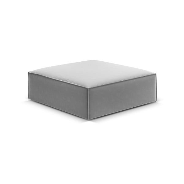 Világosszürke bársony lábtartó Vanda – Mazzini Sofas-image-2