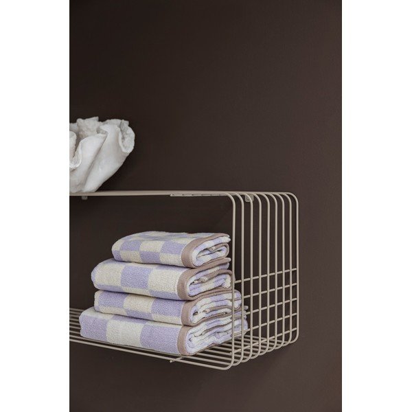 Bézs többszintes fém fali polc 70 cm Wire – Mette Ditmer Denmark-image-1