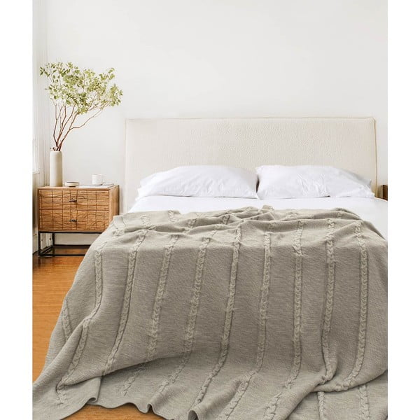 Bézs ágytakaró 200x220 cm Trenza – Oyo Concept-image-2