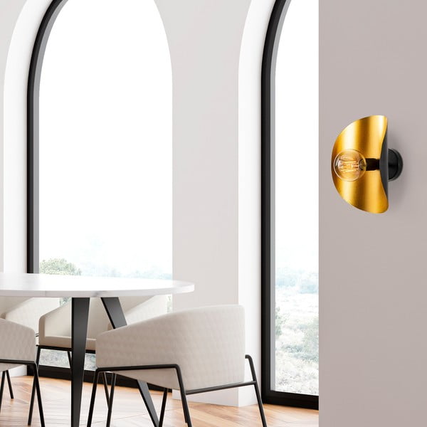 Fekete-aranyszínű fali lámpa Sivani – Opviq lights-image-3