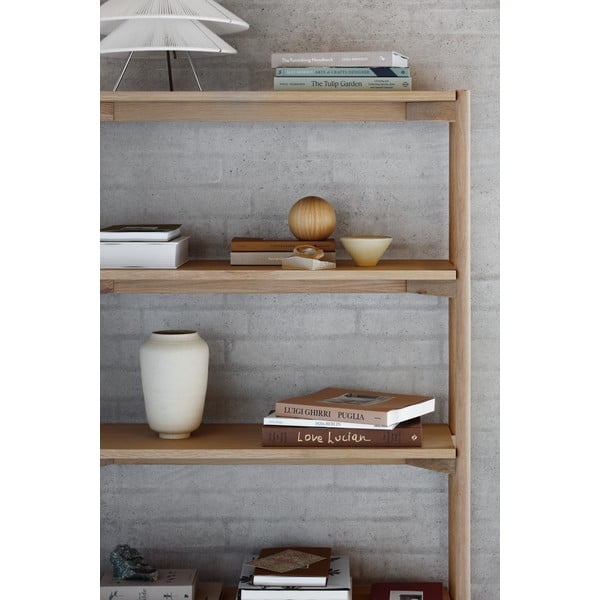 Natúr színű könyvespolc tölgyfa dekorral 86x160x30 cm Braidwood – Actona-image-1