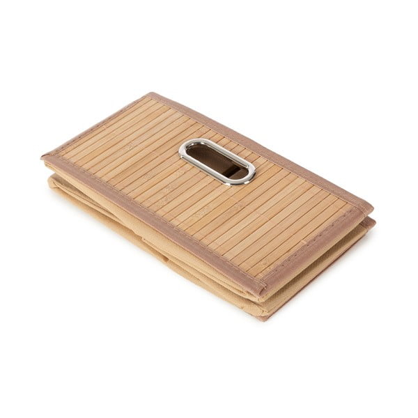 Natúr színű bambusz tárolódoboz 31x31x15 cm – Compactor-image-3