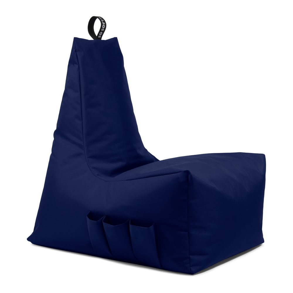 Sötétkék babzsákfotel Icy Gamer XL  So Soft?