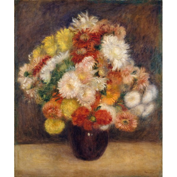 Auguste Renoir - Bouquet of Chrysanthemums másolat, 55 x 70 cm