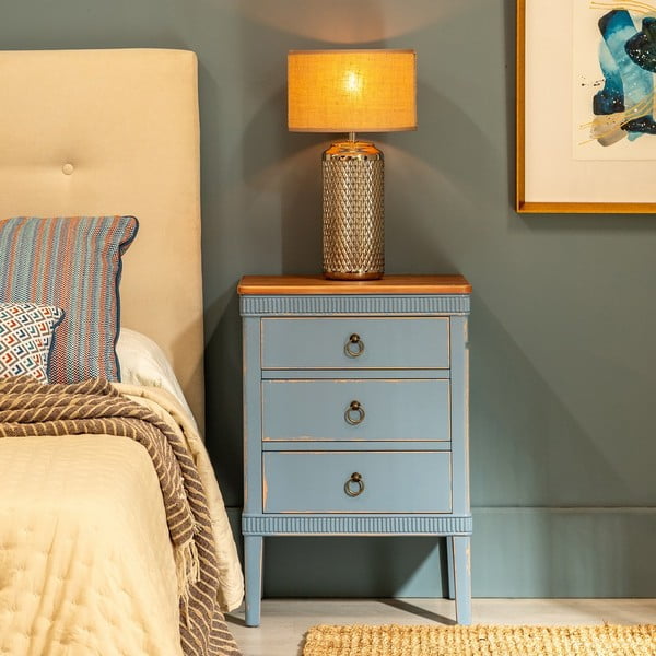 Kék éjjeliszekrény Shabby – Ixia-image-2