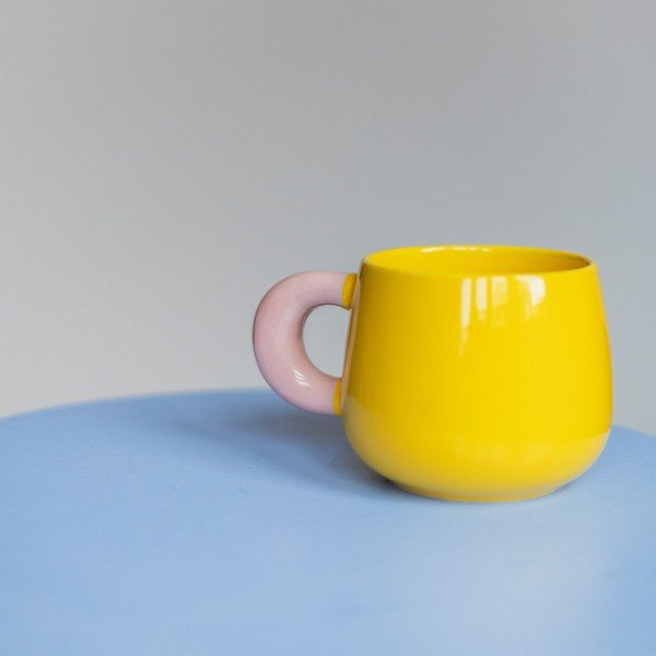 Sárga new bone china bögre 470 ml Coco – ONA-image-1