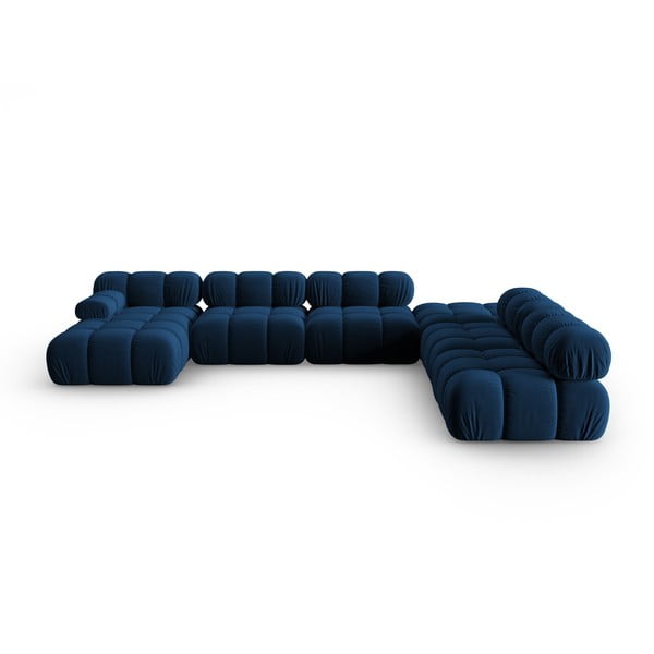 Kék bársony kanapé 379 cm Bellis – Micadoni Home