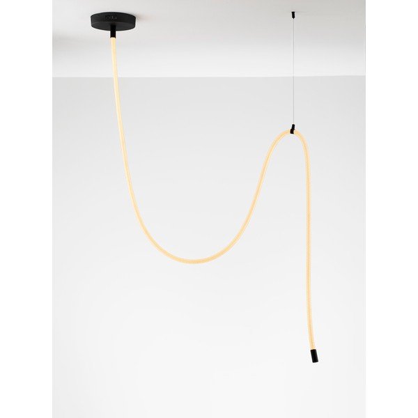 Fehér-matt fekete acél LED dimmelhető függőlámpa Ilane – Nova Luce-image-4
