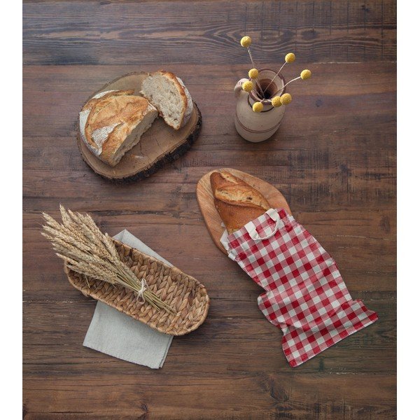 Linen Bread Red Vichy szövet, pékárutartó táska - Really Nice Things-image-1