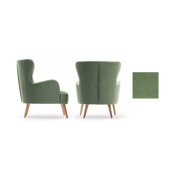 Jane zöld füles fotel - Balcab Home-image-2