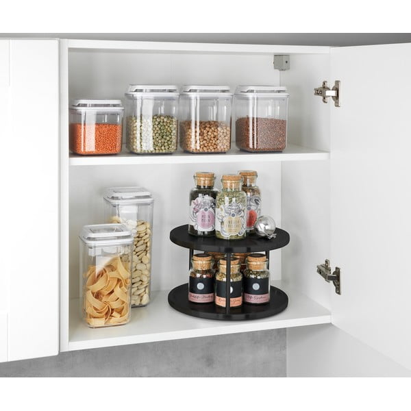 Lazy Susan fekete fűszer rendszerező - Wenko-image-1