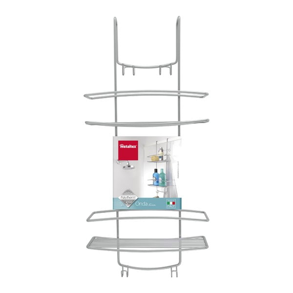 Onda kétszintes fürdőszobai fali polc - Metaltex-image-3