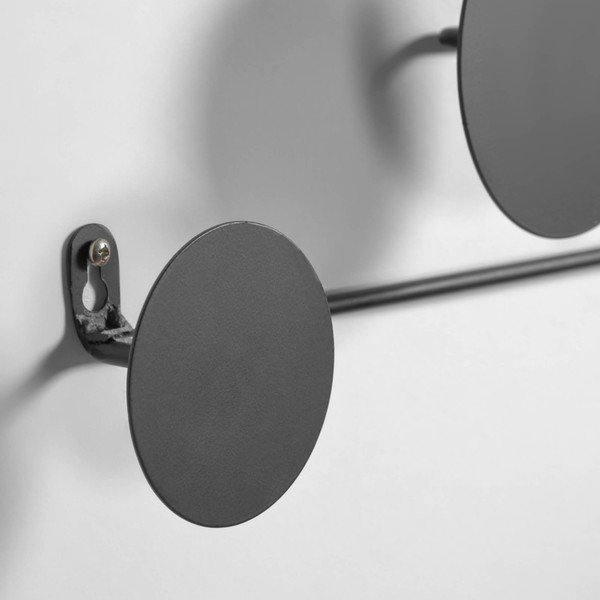 Vianela fekete fém fali fogas, 52 x 40 cm - Kave Home-image-2