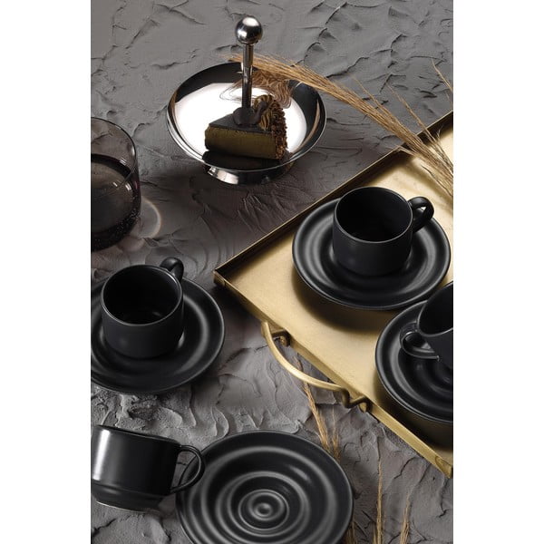 Fekete eszpresszó csésze szett 6 db-os 75 ml – Kütahya Porselen-image-1