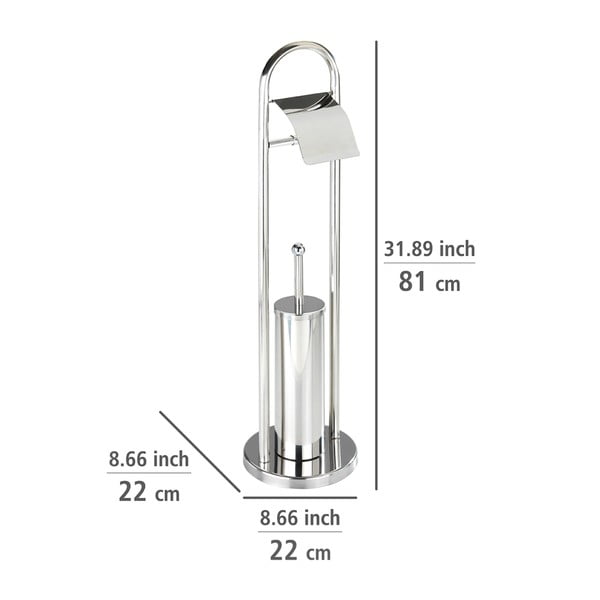 Vasto ezüstszínű WC-kefe és WC-papír tartó - Wenko-image-3