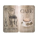 Edzett üveg tűzhely fedőlap szett 2 db-os 30x52 cm Bistrot – Wenko