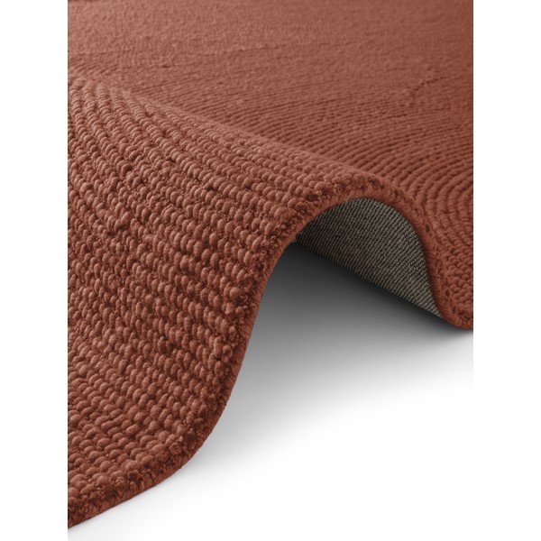 Téglavörös kézi szövésű gyapjú kerek szőnyeg ø 150 cm Calmio – Hanse Home-image-4