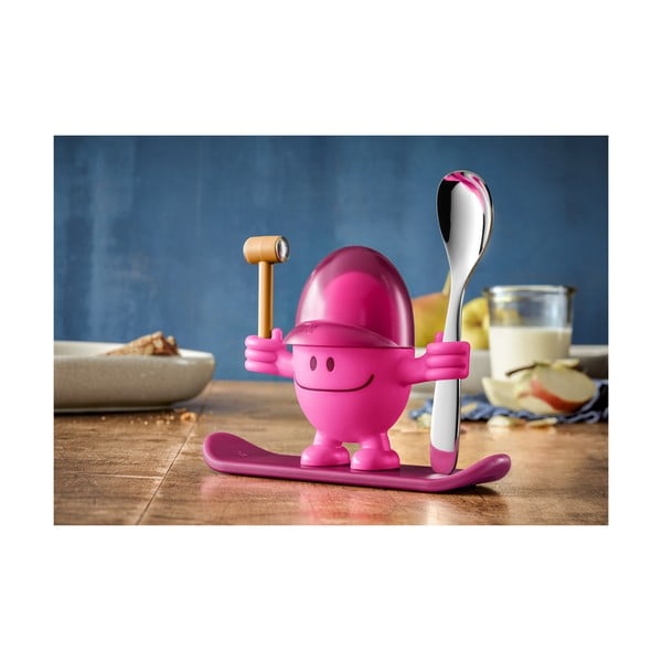Cromargan® Mc Egg rózsaszín tojástartó kiskanállal - WMF-image-1