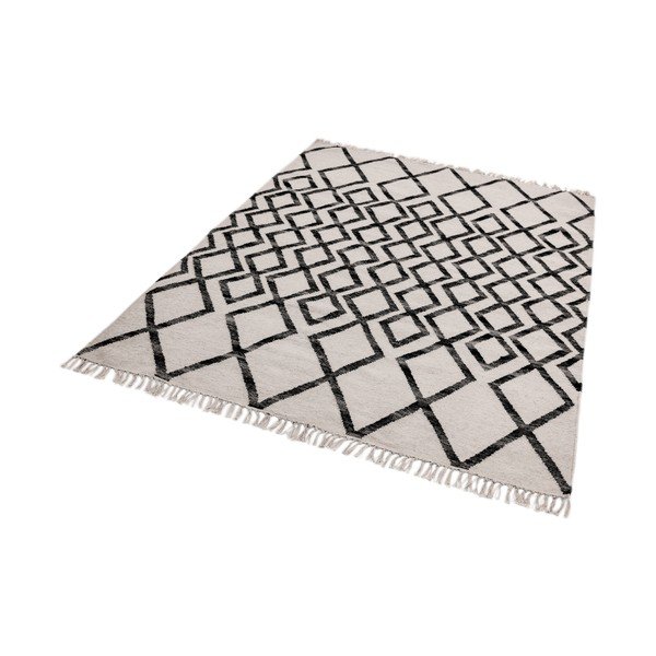 Hackney Diamond bézs-fekete szőnyeg, 120 x 170 cm - Asiatic Carpets-image-2