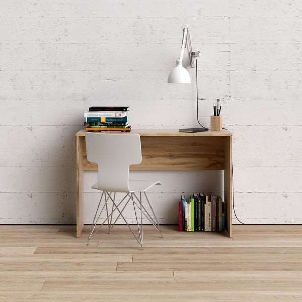 Function Plus barna íróasztal tölgyfa dekorral - Tvilum-image-1