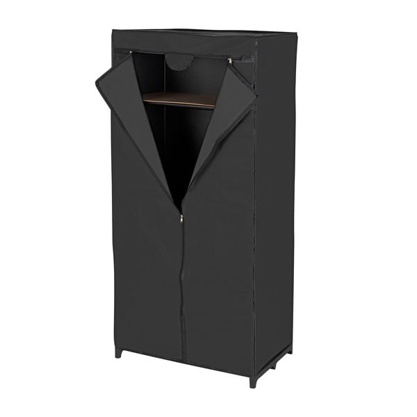 Fekete szövet tárolószekrény, 160 x 50 x 75 cm - Wenko-image-2