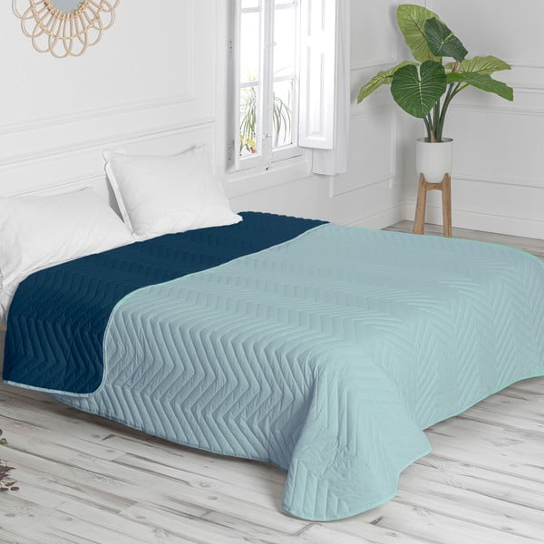 Mentazöld-kék pamut steppelt ágytakaró 180x260 cm Arista – Happy Friday
