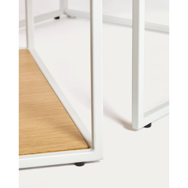 Világos natúr színű dohányzóasztal szett  tölgyfa dekoros asztallappal 2 db-os 50x100 cm Yoana – Kave Home-image-2