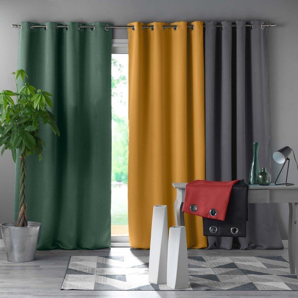 Okkersárga sötétítő függöny 135x240 cm Occult – douceur d'intérieur-image-2