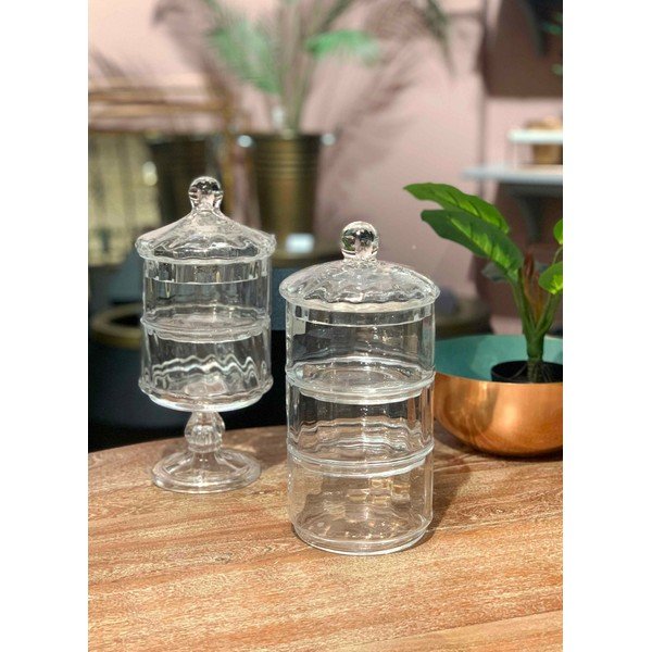 Camaya talpas üvegdoboz, magasság 29 cm - Mia-image-1