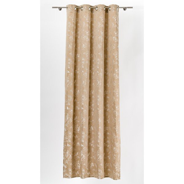 Bézs függöny 135x260 cm Lillies – Mendola Fabrics-image-1