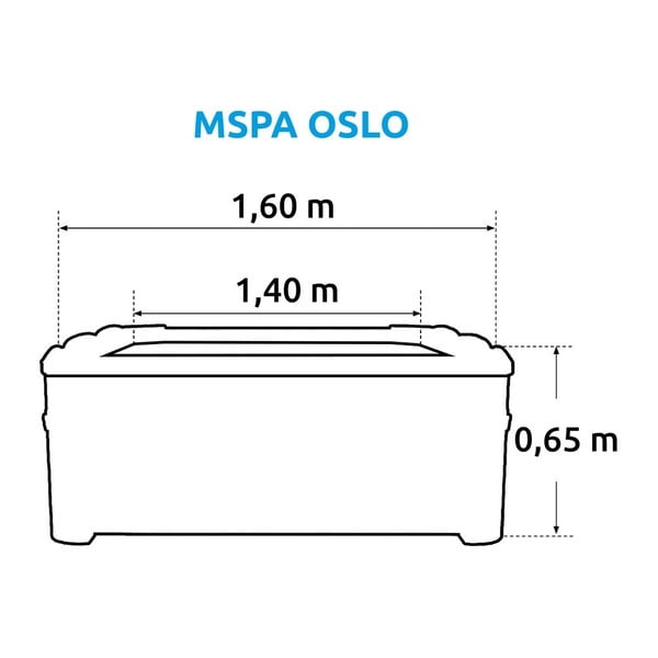 Hatszemélyes jakuzzi stabil konstrukcióval, mélység 65 cm Oslo – MSPA-image-3