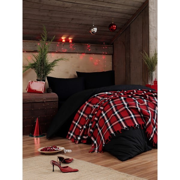 Iskoc Red könnyű pamut ágytakaró, 200 x 240 cm
