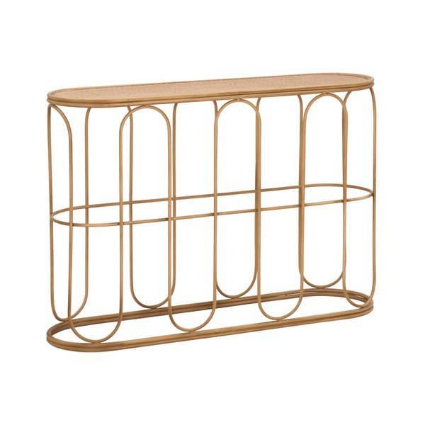 Natúr színű rattan konzolasztal 32x110 cm Samui – Mauro Ferretti