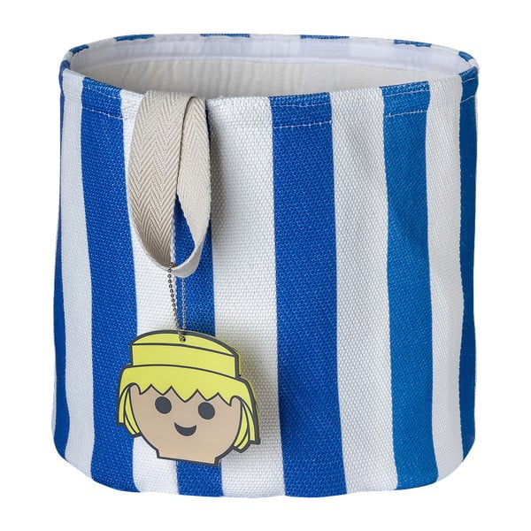 Kék textil játéktároló kosár ø 30x28 cm Stripes – Playmobil