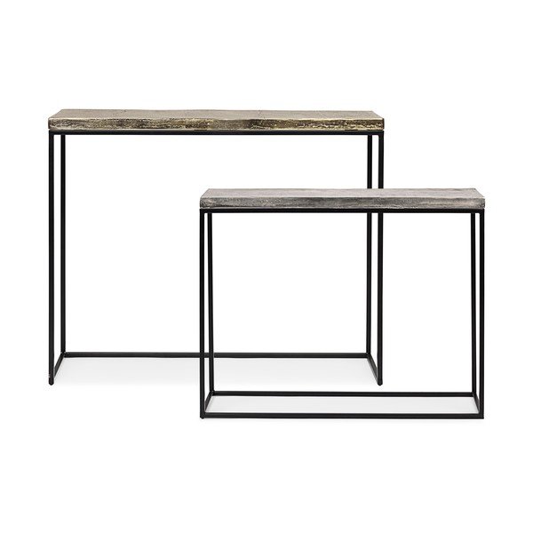 Fém konzolasztal szett 2 db-os 29x99 cm Amira – Bizzotto-image-4