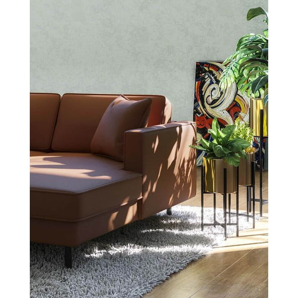 Konyakbarna bőr sarokkanapé (jobb oldali) Kobo – MESONICA-image-3