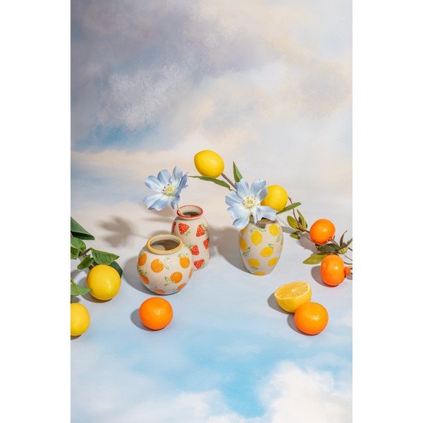 Kőedény váza készlet 3 db-os (magasság 9,5 cm) Fruit – Sass & Belle-image-2