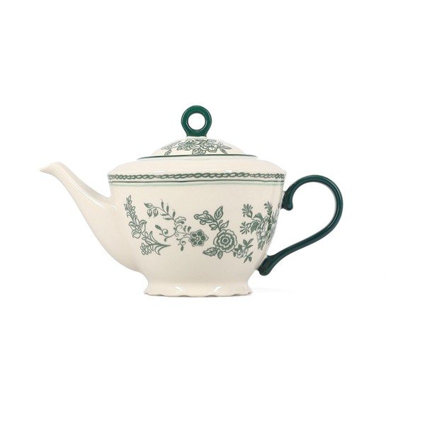 Zöld-elefántcsont színű porcelán teáskanna 920 ml Cyril – S|P Collection
