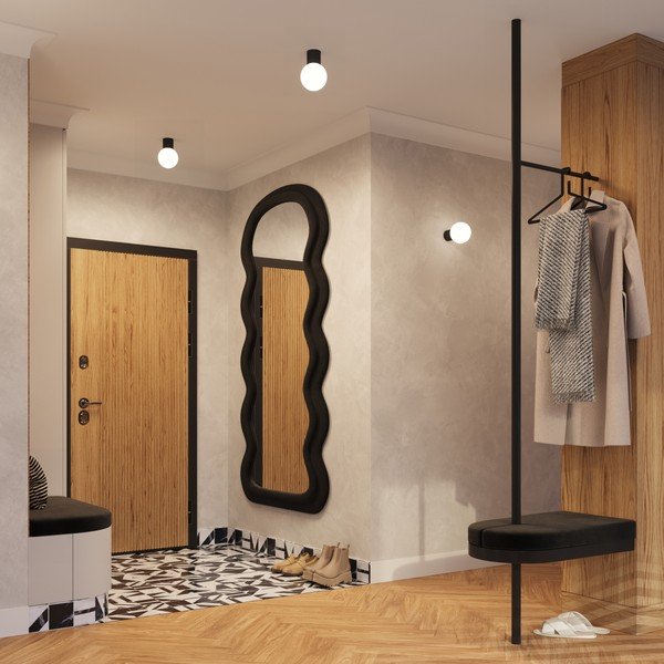 Fekete mennyezeti lámpa üveg búrával ø 12 cm Orbital – Sollux-image-3