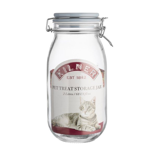 Macskaeledel tartó csatos üveg, 2 l - Kilner-image-1