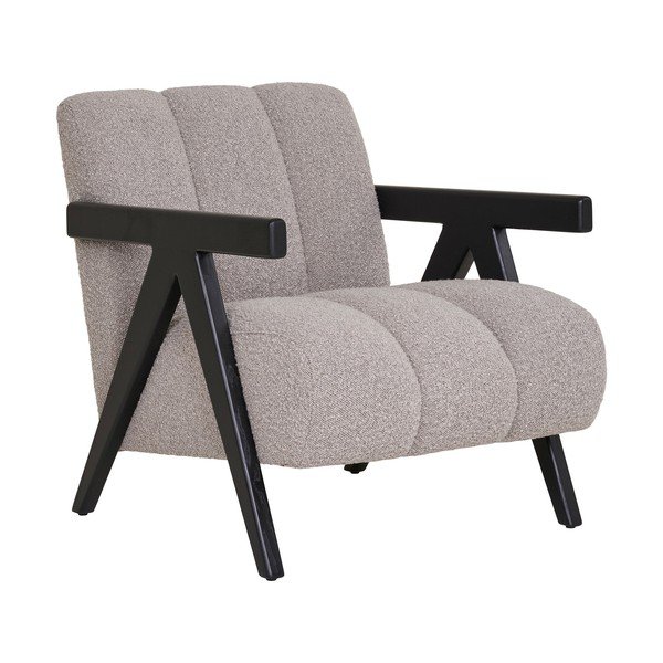 Világosszürke buklé fotel Florence – House Nordic