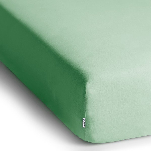 Világoszöld gumis jersey lepedő 240x220 cm Amber – Restilo-image-2